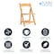 Flash Furniture Natural Wood Folding Chair XF-2903-NAT-WOOD-GG - alternate 3